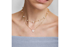  Wanderer - Colliers maillons - Argent / GP 14 carats - Zircone - 48cm